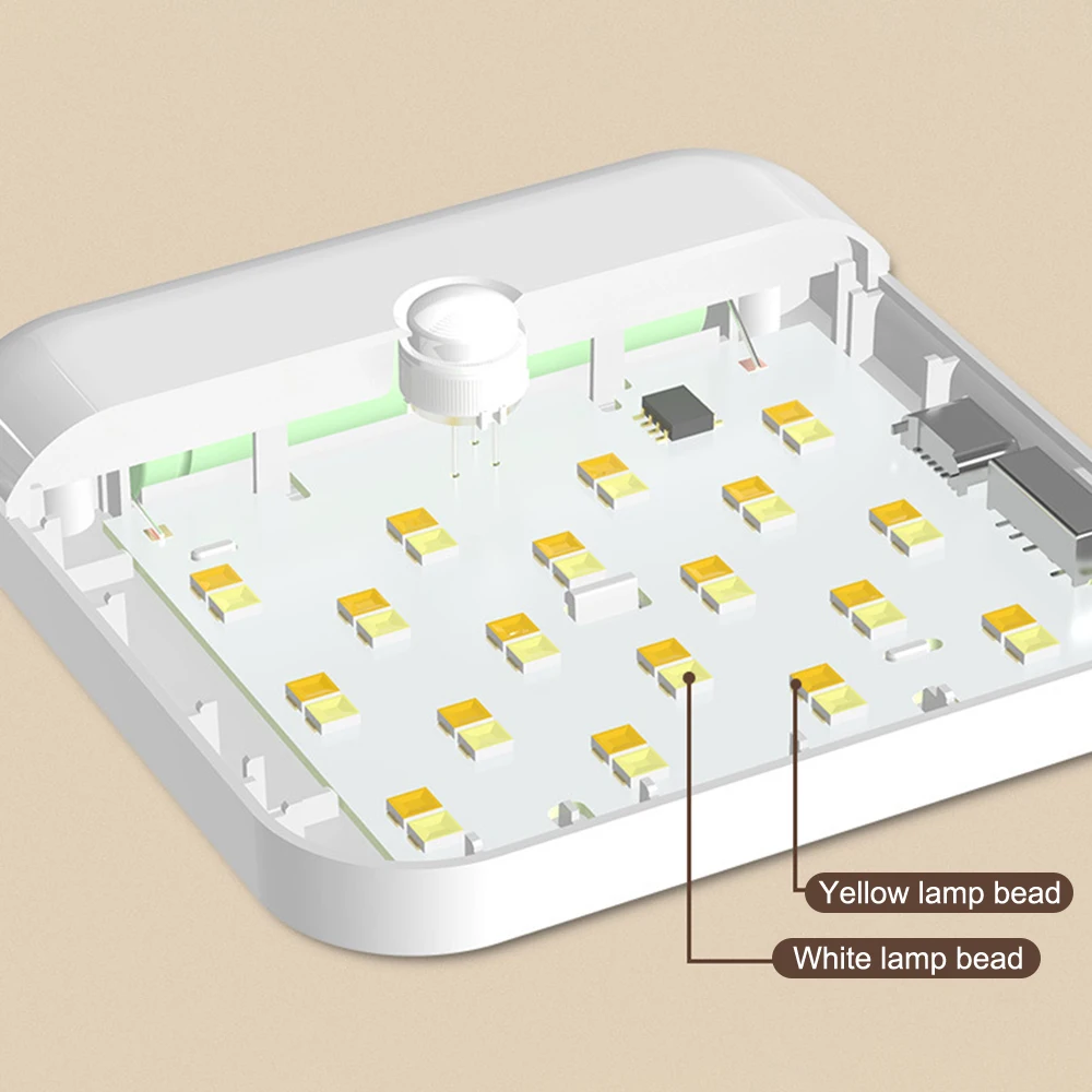 LED Motion Sensor Wall Light Magnetic Installation USB Rechargeable Wardrobe Lamp Under Cabinet Light for Home Bedroom