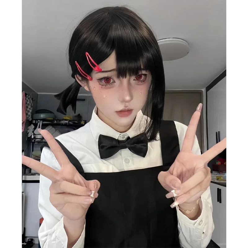 Anime Higashiyama Kobeni Cosplay Chainsaw Man Cosplay Costumes Shirt Pants Apron Kobeni Suits Halloween Carnival Cos Adult Women