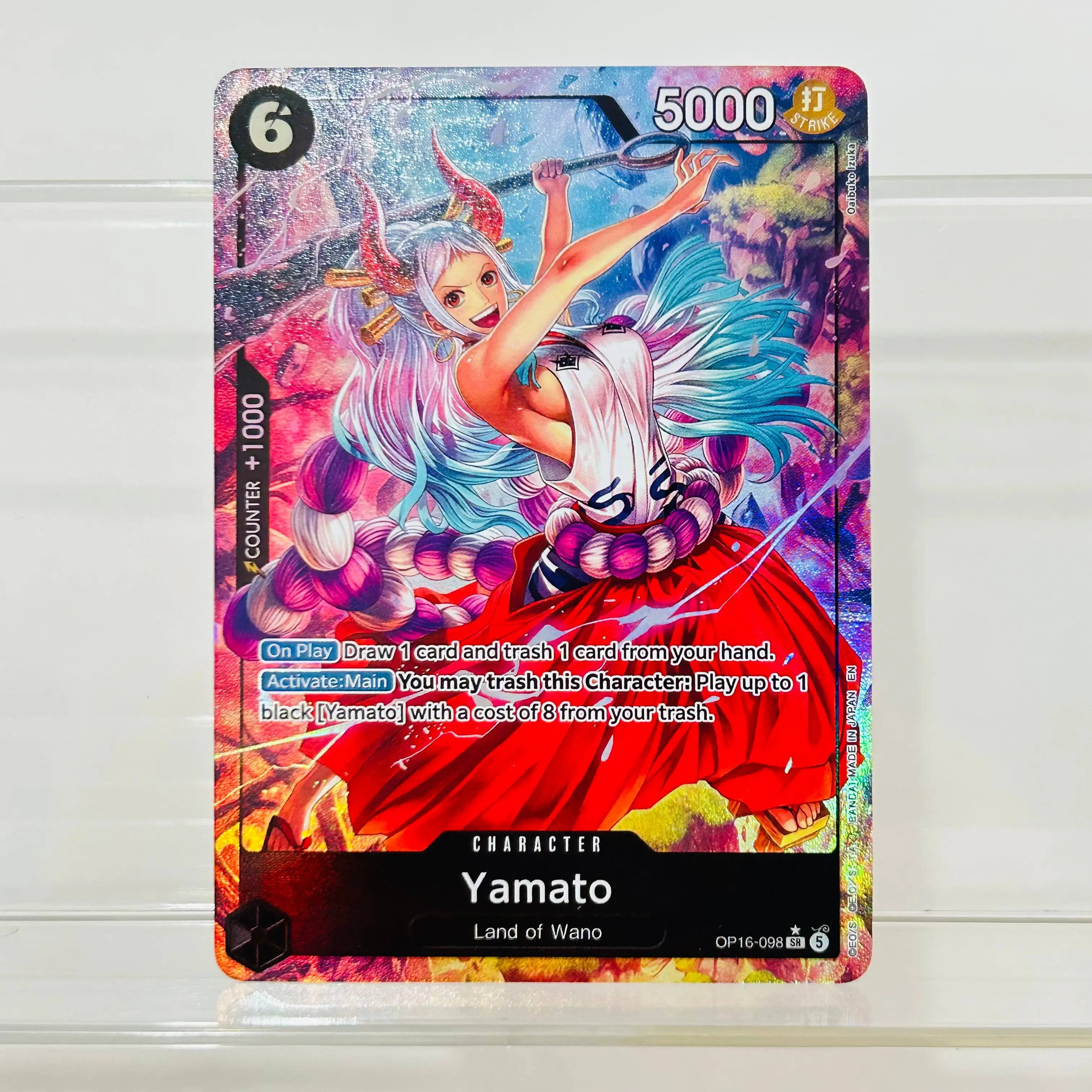 One Piece Marshall.D.Teach OP16-119 Character Card Holographic Texture Cards Collectible Grade DIY Premium Anime Collection Card view 3