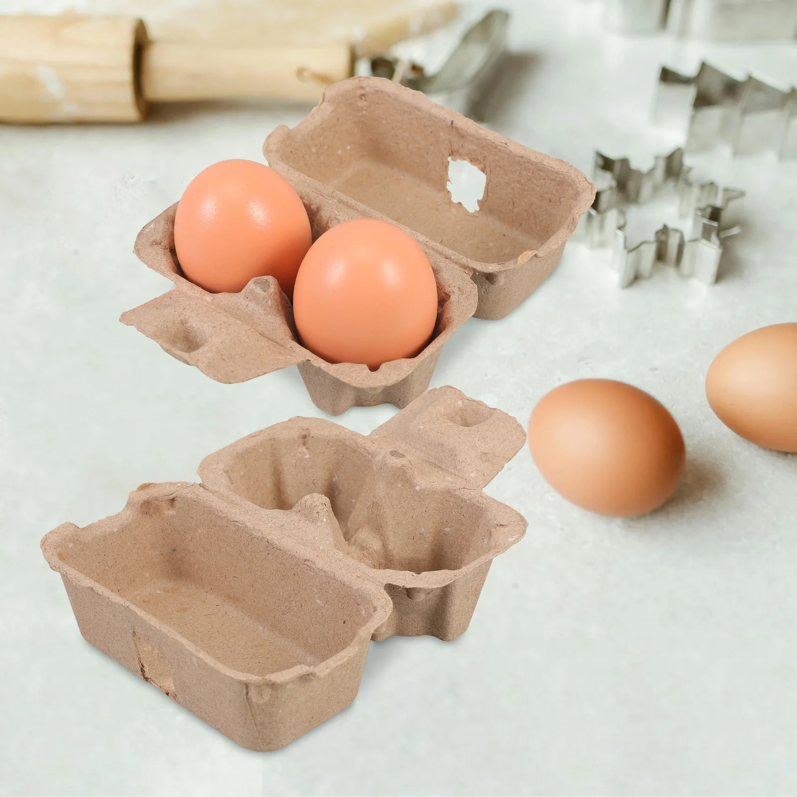 25 Pcs Native Egg Packaging Box Eggs Tray Key Paper Pulp Carton Empty Cartons Office Packing