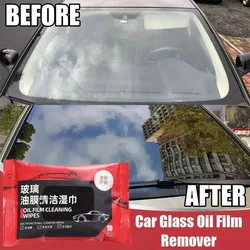 5 Bags Portable Car Glass Oil Film Removal Wipes Dusting Wipes Anti-rain Car Windshield Glass Cleaner Oil Stain Cleaner Anti-fog