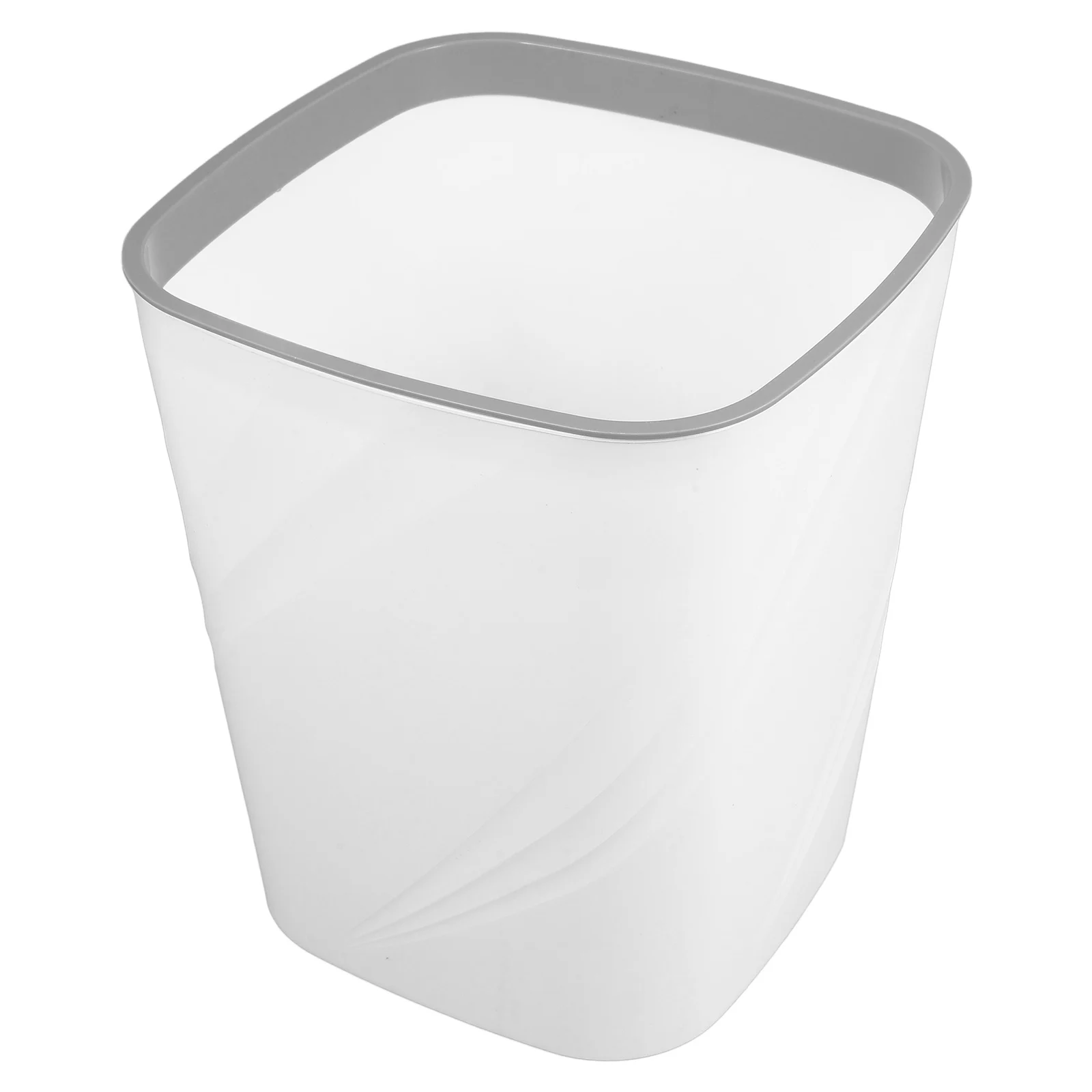 

Large Capacity Trash Can Bathroom White Bedroom Black Bedside Wastebasket Garbage Office