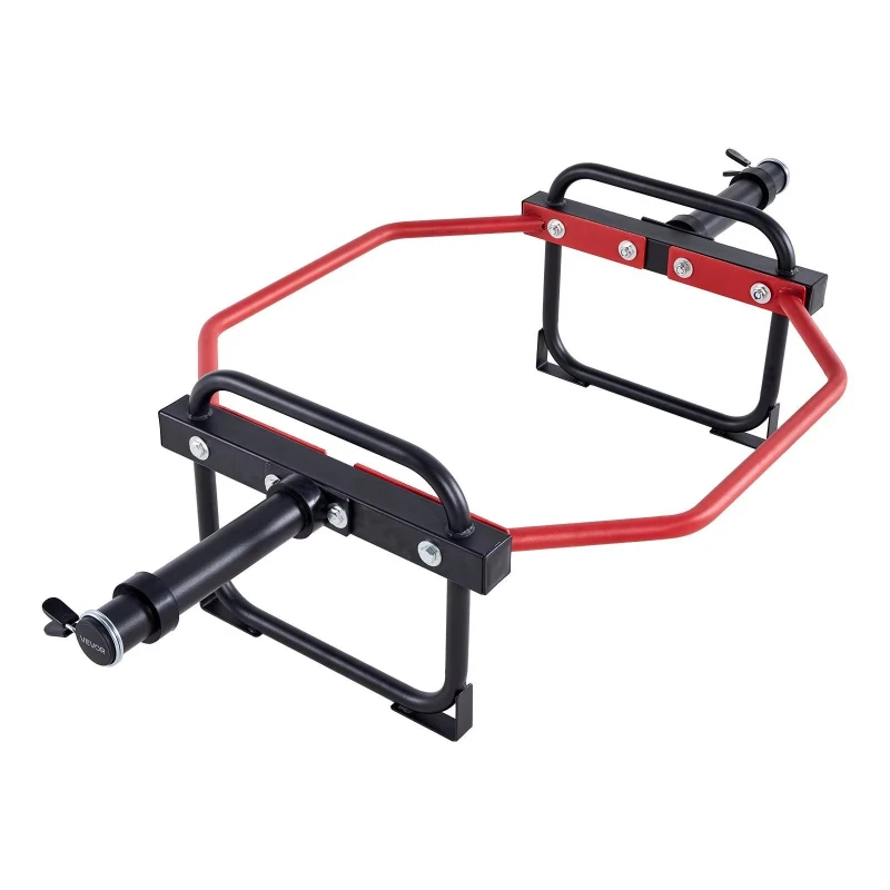

2-Inch Red Hexagonal Barbell 500lb Capacity Shrug Bar Home Gym Squat Shoulder Press Barbell Strength Training Equipment