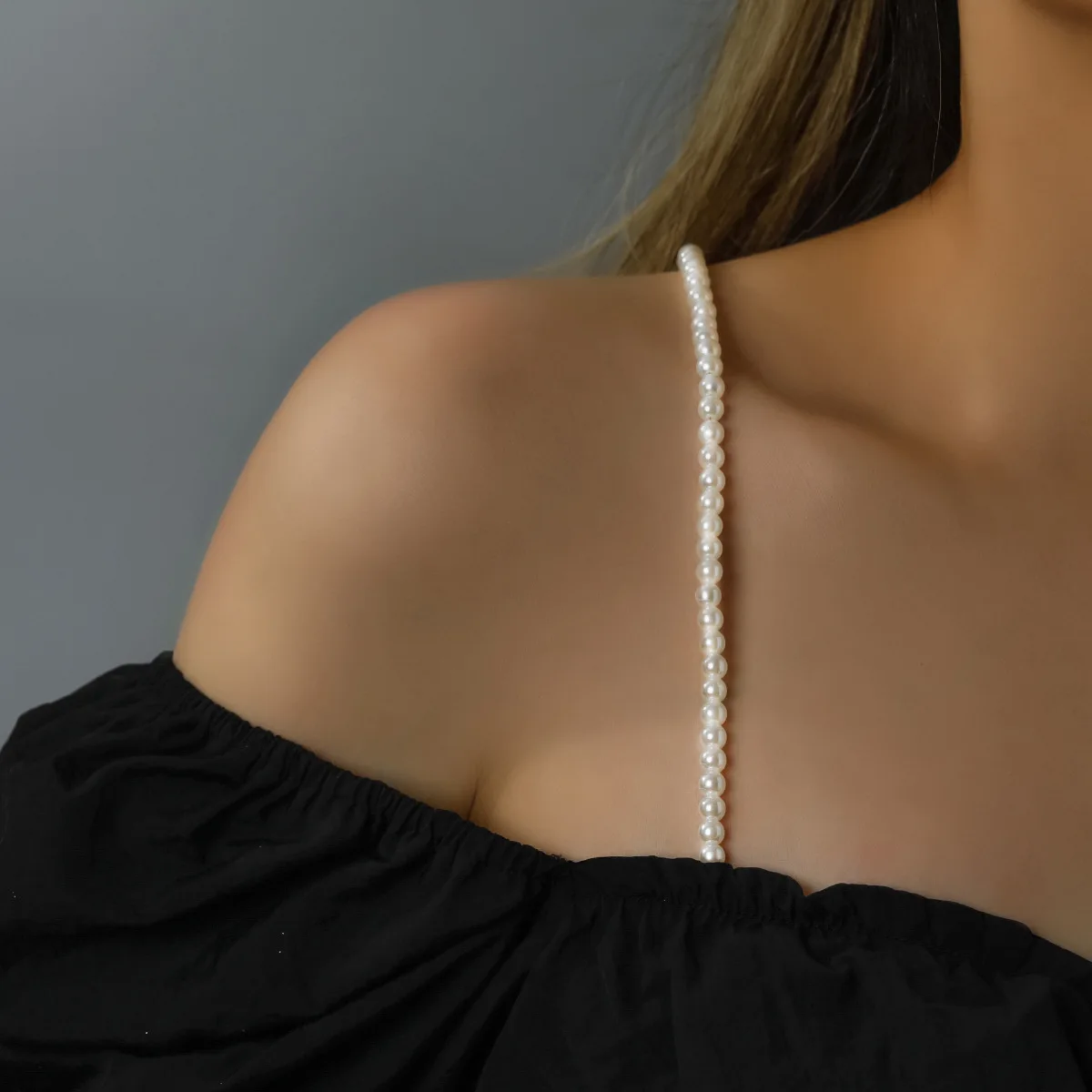 أشرطة حمالات صدر لؤلؤية عصرية للصيف، إكسسوارات سلسلة كامي قابلة للفصل، أربطة حمالات صدر نسائية أنيقة قابلة للتعديل