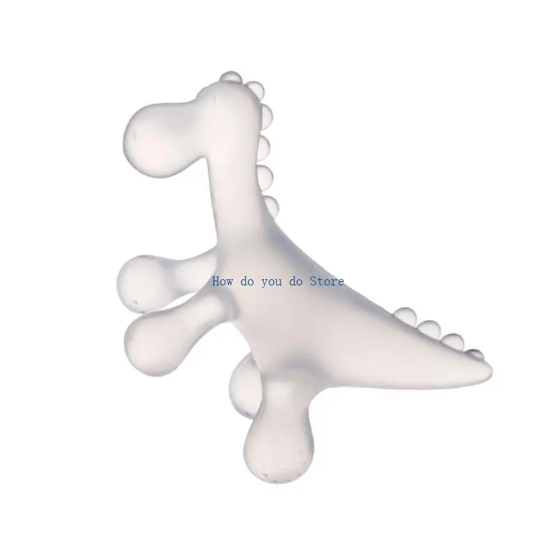 

19QF Baby Nursing Teething Toy Baby Dinosaur Silicone Baby Teething Pain Relief Toy