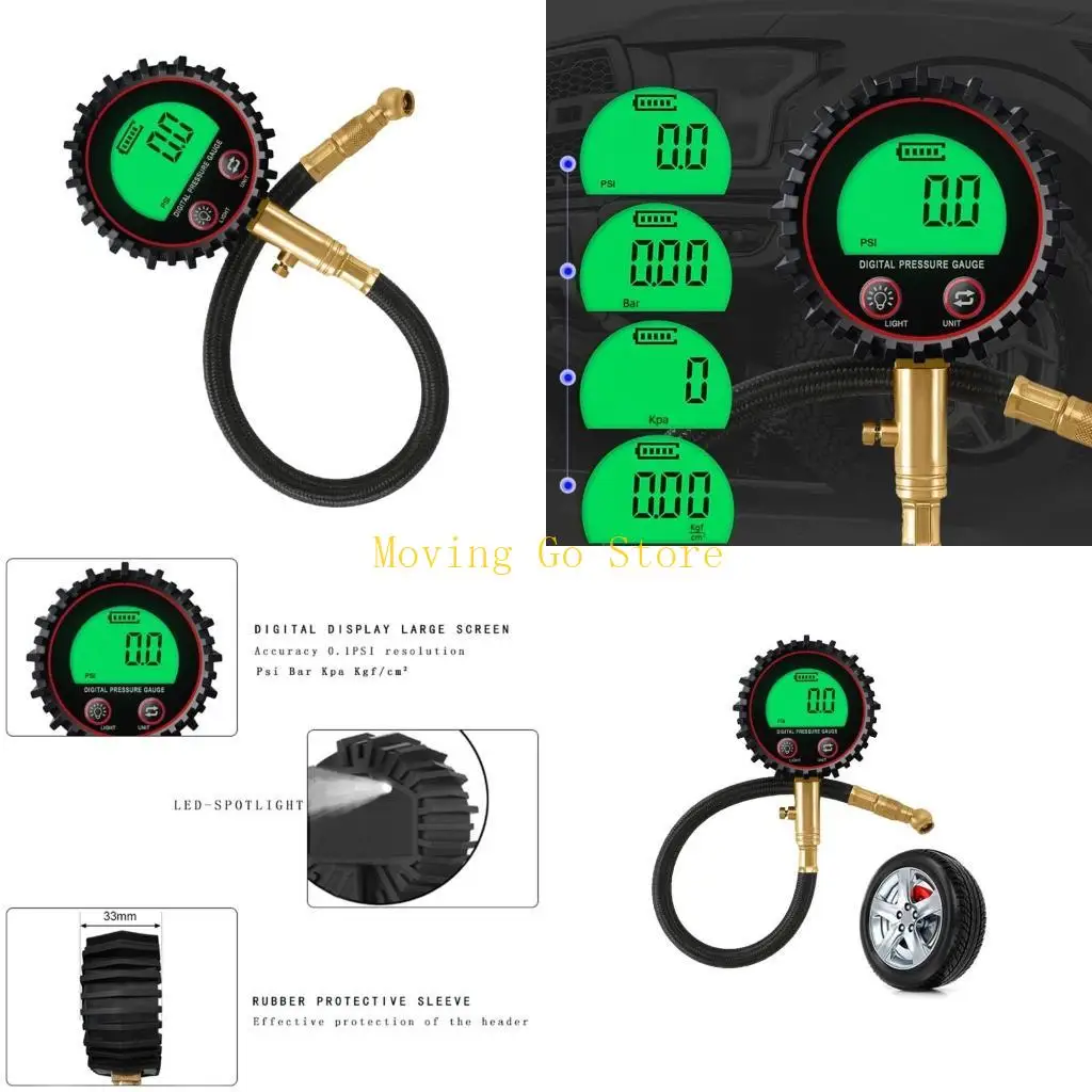 

B5XD Bike Car Tire Pressure Gauge Bicycles Auto Air Pressure Meter Tester Diagnostic Tool High-precisionsManometer Barometers