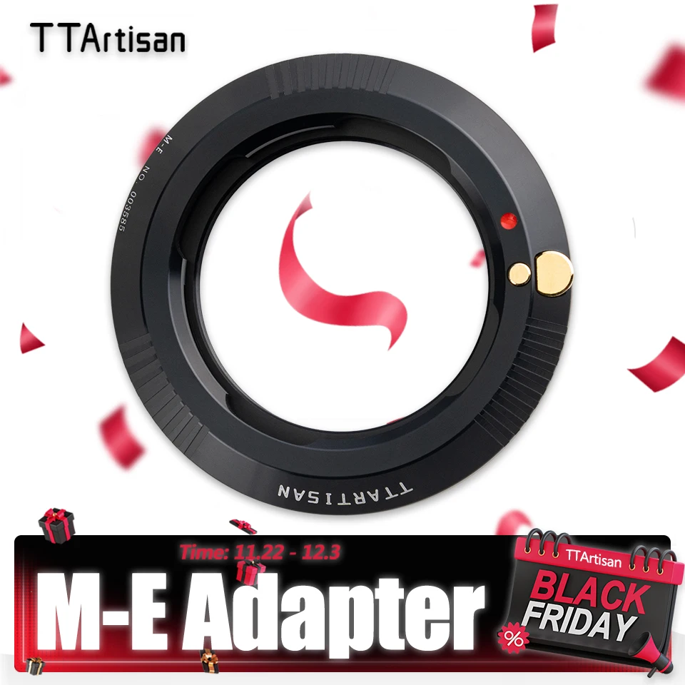 TTArtisan M-E Adapter Ring for Leica Voigtlander Zeiss M to Sony E-mount Mirrorless Camera Accessories A7RIII