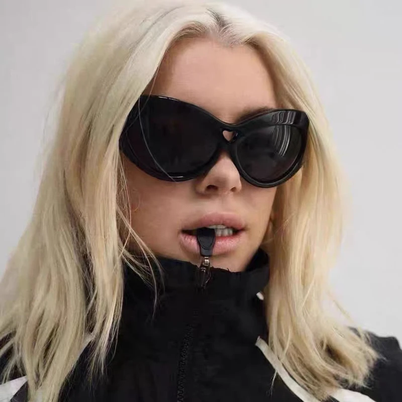 

Oversized Y2K Sunglasses Women Lady Trendy Big Frame Vintage Wrap Around Sun Glasses Fashion Punk Eyewear