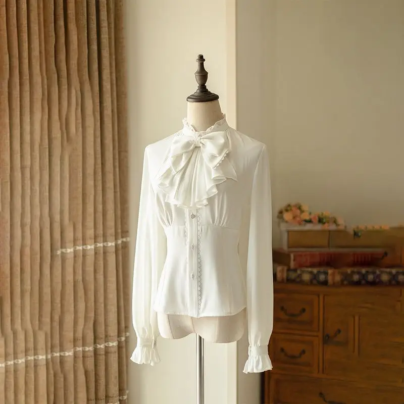 فستان كلاسيكي معقد على الطراز الفرنسي فستان بحمالات كلاسيكية 2025 جديد لربيع وخريف عتيق Jsk فستان هالتر لوليتا