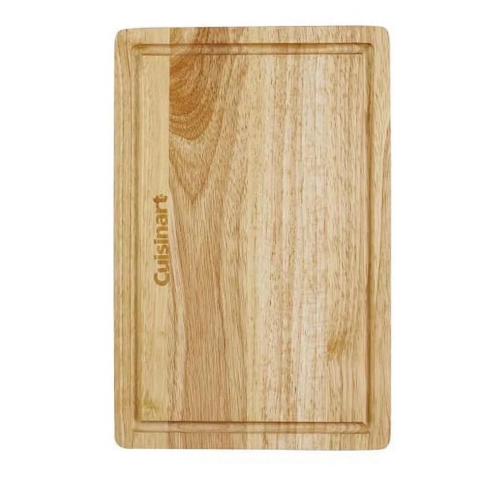 Tagliere in legno di gomma da 12,5 pollici Tagliere in legno durevole Utilità da cucina Tagliere da portata versatile Rettangolare in legno duro