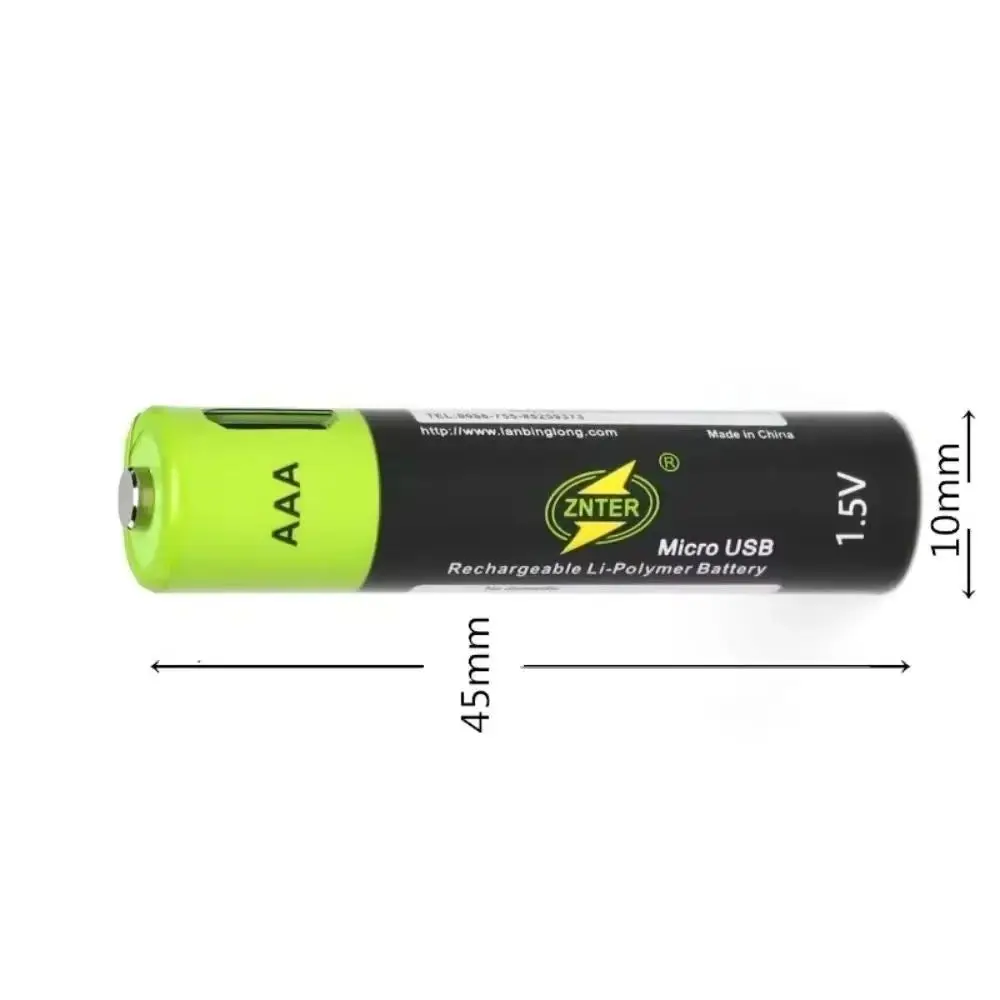 

1pcs/lot AAA rechargeable battery 1.5V 600mAh USB lithium polymer battery toy keyboard game controller special lithium battery