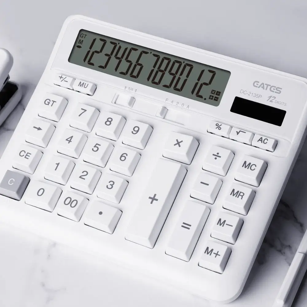 12 Digit Desk Calculator Big Buttons Dual Power Supply Desktop Calculator Desktop Design Large Display Office Calculator