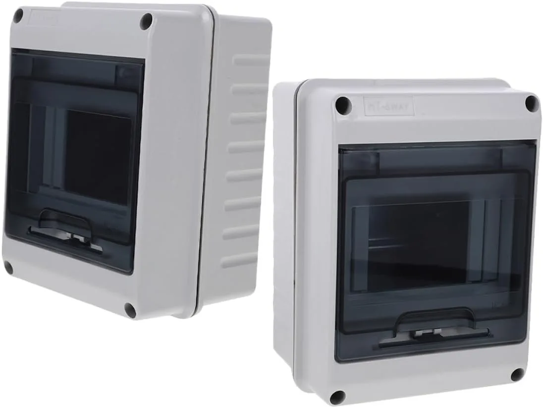 HT Series 5/8/12/15/18/24 Ways IP65 Waterproof Electrical Distribution Box Circuit Breaker PC ABS Plastic MCB Power Junction Box