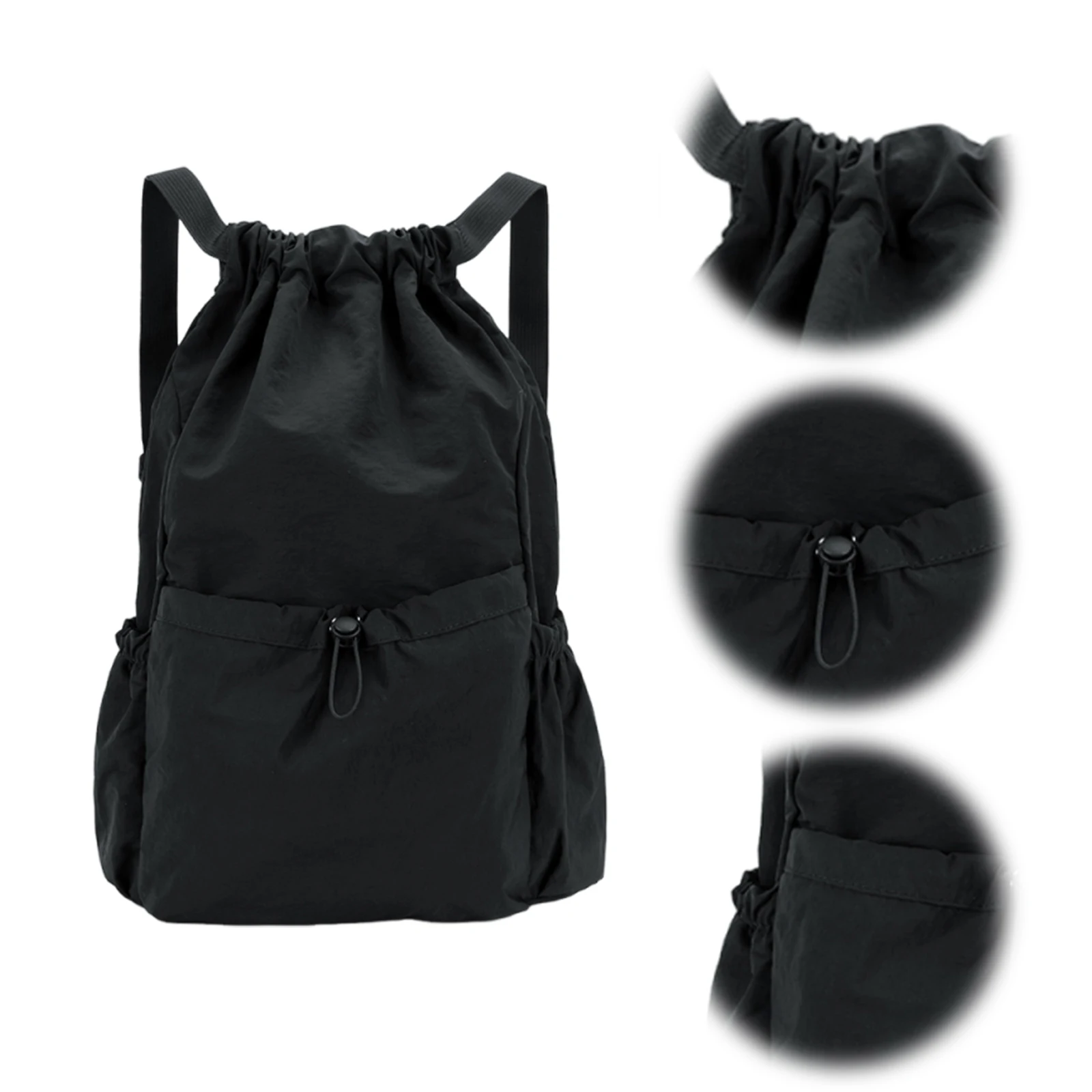 Travel Drawstring Backpack Lightweight Schoolbag Large Capacity Cinch Bag Waterproof for Men Women Sports Gym Travel