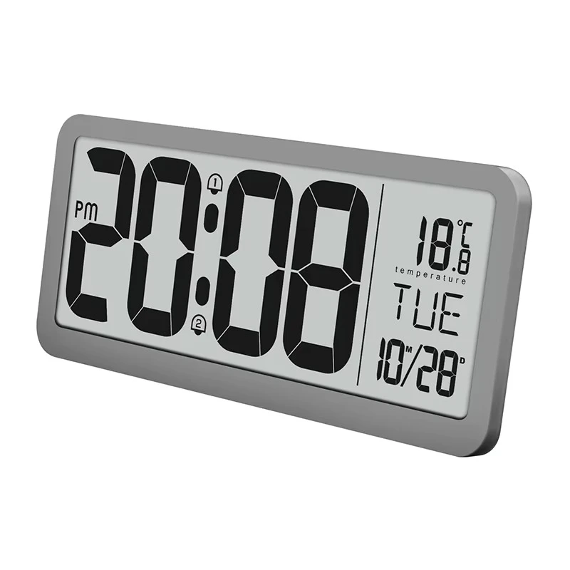 Large intelligent LCD display electronic digital desktop clock for hotel office