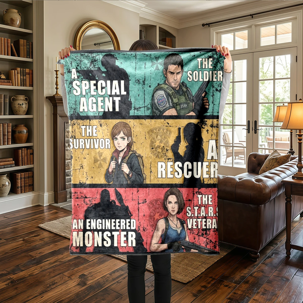 Resident Evil Warm Comfortable Flannel Blanket - Printed, For Beds, Travel -HE52