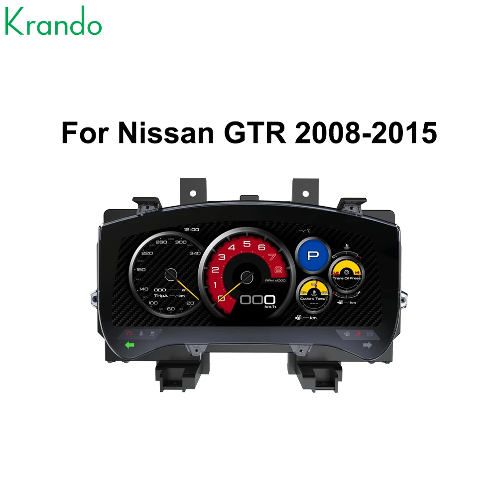 

Krando 12.3'' Linux Car Digital Cluster For Nissan GTR 2011 - 2016 LCD Dashboard Panel Virtual Instrument CockPit Speedometer
