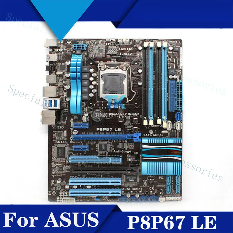 A+ Motherboard  for ASUS P8P67 LE  Intel P67 LGA1155 DDR3 I/O Shield
