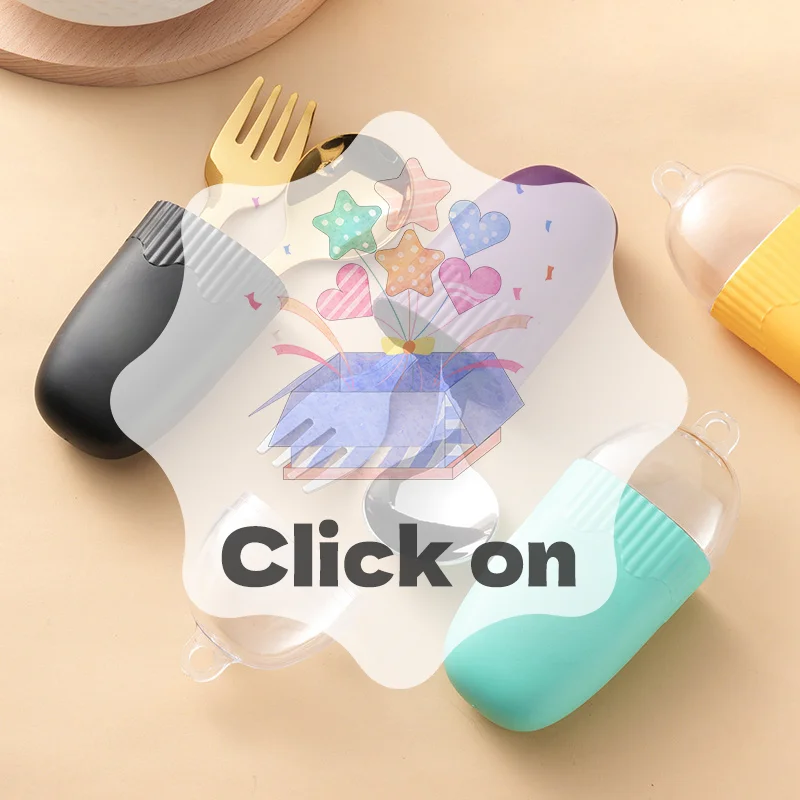 

2Pc/Set Children Spoon Forks Box Kids Stainless Steel Kids Cutlery Portable Baby Feeding Utensils Baby Spoons Baby Tableware Set