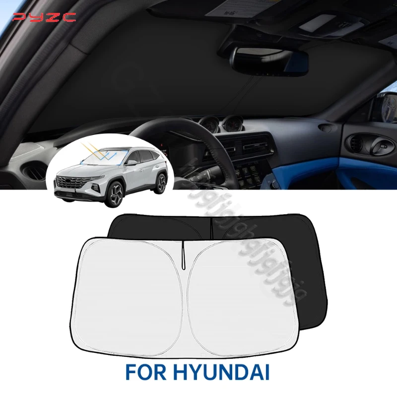 

Windshield Sunshade Car Visor Front Window Sun Shade Cover For Hyundai Tucson Sonata Elantra Kona Ioniq 5 Parasol Accessories