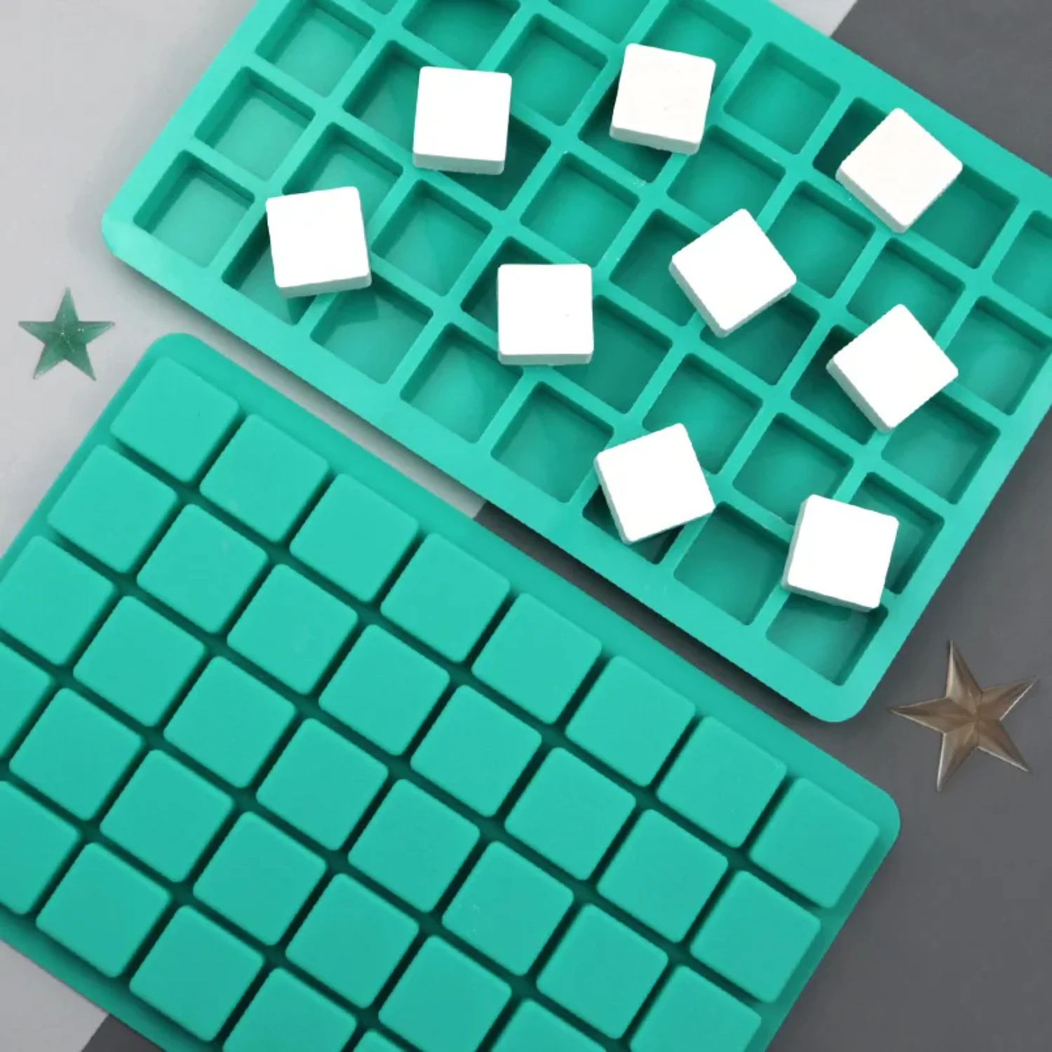 40 Square Chocolate Mold DIY Manual Chocolate Mold Cake Baking Pan Mold Food Grade Silica Gel