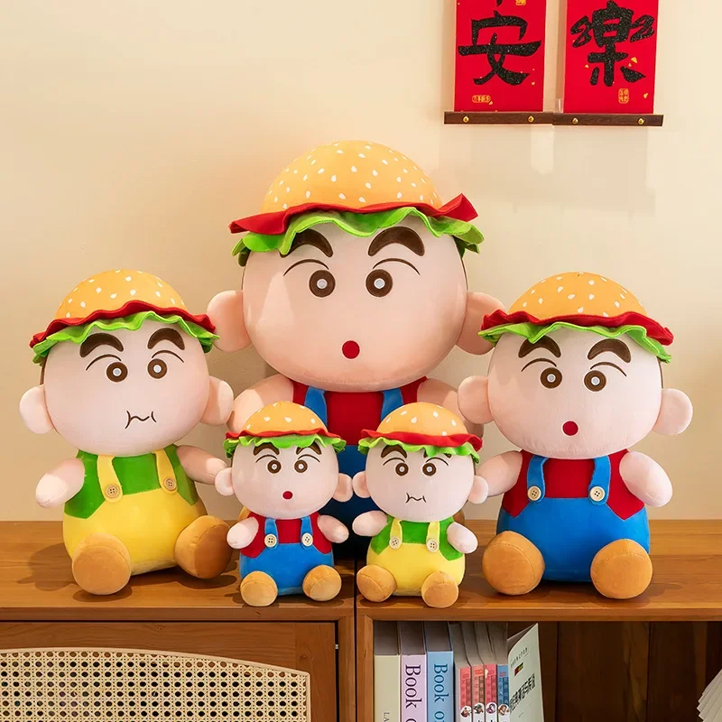 

Miniso, большой размер, новейший карандаш для гамбургеров, плюшевая игрушка для новорожденных, кукла с героями мультфильмов, милый детский подарок на день рождения, забавная кукла