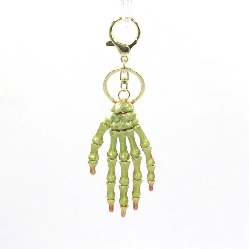 3D Printed Movable Skeleton Hand Joint Model Halloween Series Simulated Hand Bone Pendant Collectible Desk Toy For Stress Relief