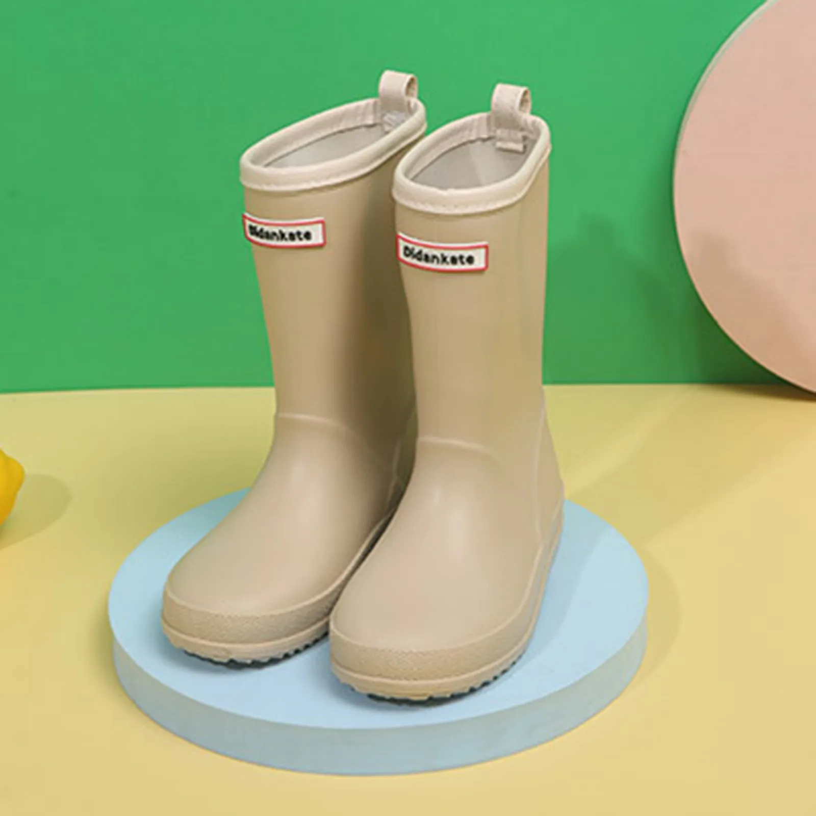 Rubber Four Seasons Shoes Children Rainboots Comfortable Outdoor Baby Boys Girls Water Shoes Kids Solid Simple Rain Boots