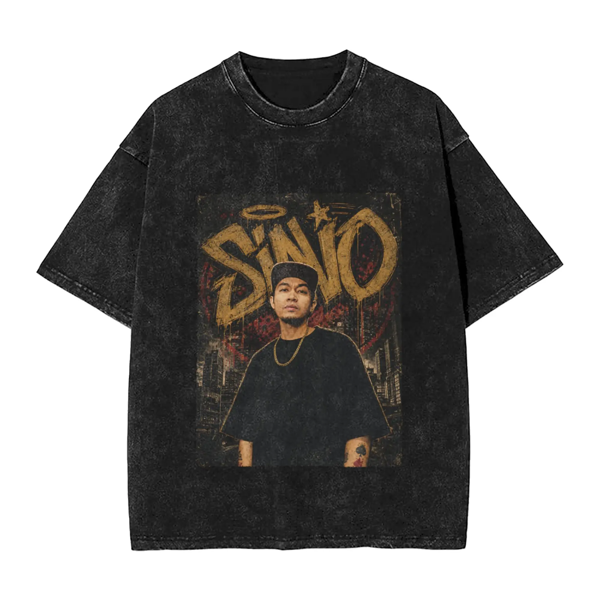 Pinoy Hip Hop Artist - Sinio Classic Comfort A T-Shirt Oversized Short Sleeve Men's Women's Cotton Tees Tops