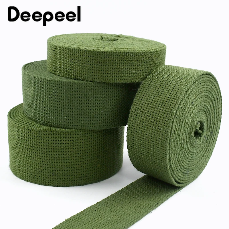 

10Yards 15-50mm Polyester Cotton Webbing Strap Shoulder Bags Decorative Ribbon for Sewing Clothing Bias Binding DIY Accessories