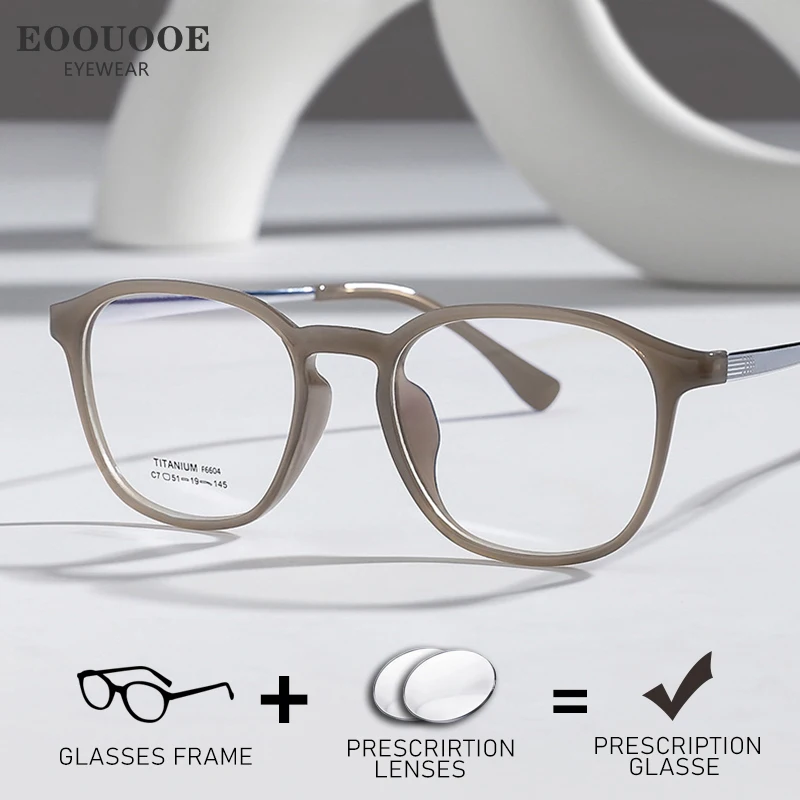 

New TR90 With Titanium Optical Glasses Frame With Recipe Lenses Myopia Hyperopia Distance Vision Correct Prescription Eyewear