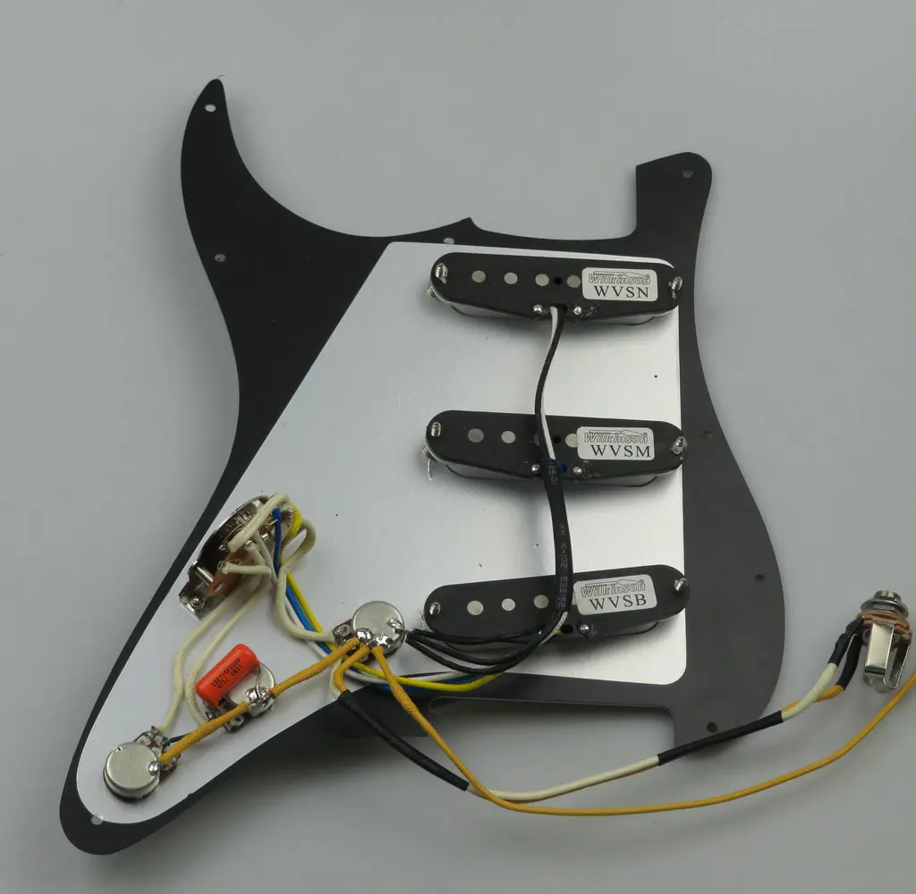 

Guitar Pickups SSS Single coil Guitar Pickups loaded Prewired Pickguard Wilkinson Ainico 5 Pickups Guitar Parts Replace