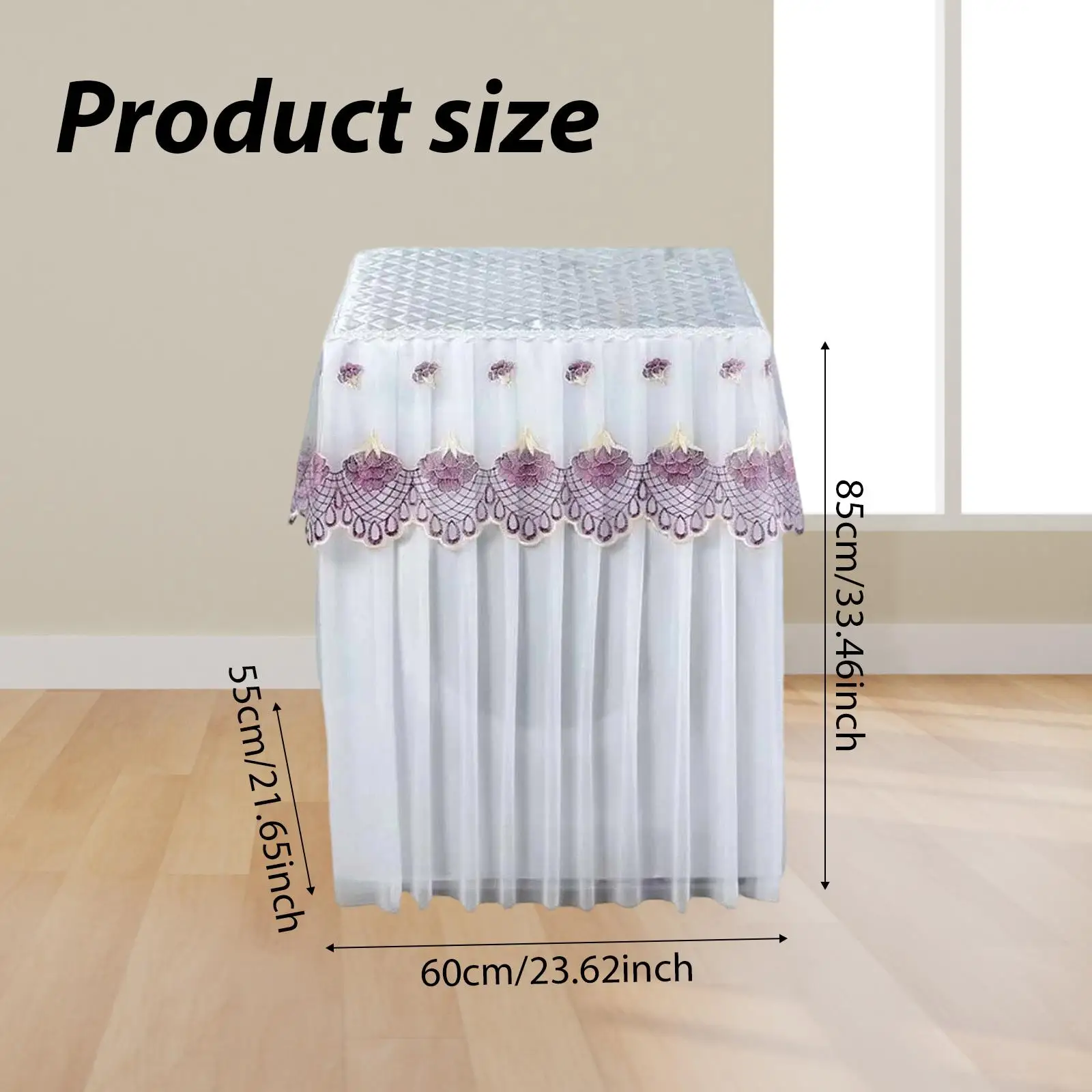 

Washing Machine Cover Home Decor Outdoor Portable Waterproof Multiuse AntiSlip, Washer and Dryer Cover, Dustproof Protection