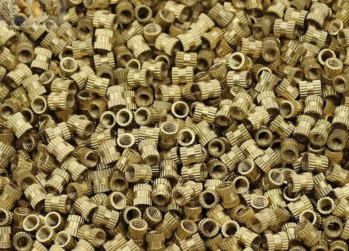 300pcs M2 M2.5 M3 Copper Inserts, Brass Double Pass Knurl Nut Injection Embedded Fastener Nut Nutsert Embedded 3-15mm