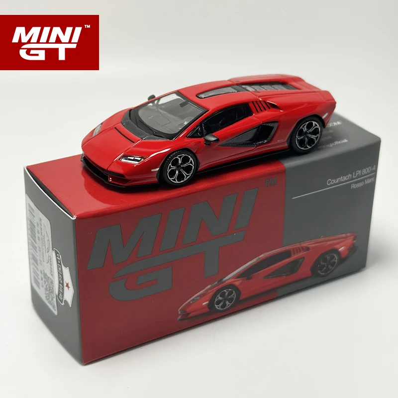 MINIGT 1:64 Countach LPI 800-4 Rosso Mars Red alloy car model 720