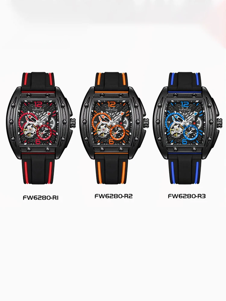 

42mm Men's Luxury Watch Automatic Watch Install Automatic Movement Transparent back Wristwatch Elegant Man Watch