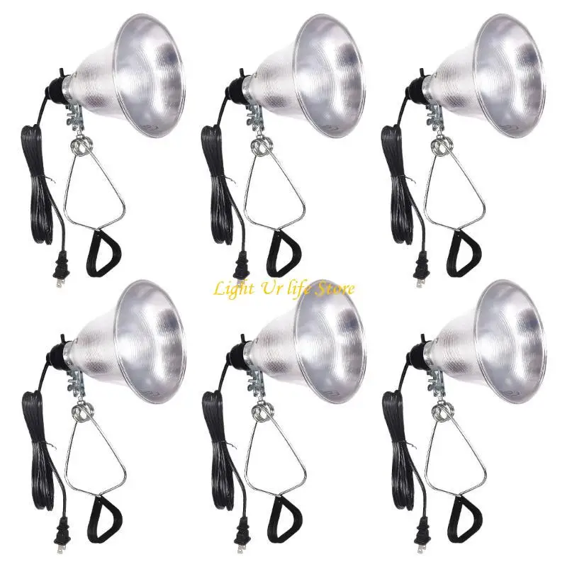 63HA Aluminum Reflectors Lamp Covers Suitable for Reptiles Pet Plant Growth and Workshop Applications Featuring Socket