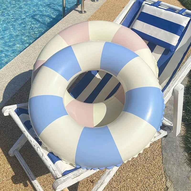 1PC Hot Sale Classic Striped Inflatable Swimming Ring Pool Float Beach for Adults Teenagers & Children