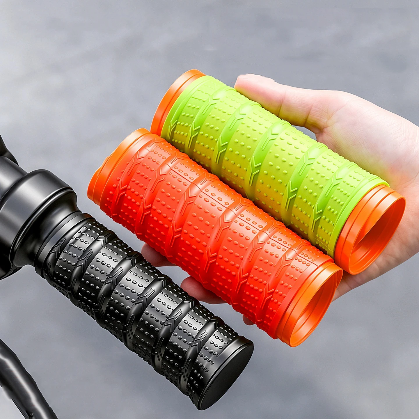 Anti-Slip Silicone Bike Handlebar Cover - High Elasticity Shock-Absorbing Pull-Out Bike Handlebar Cover