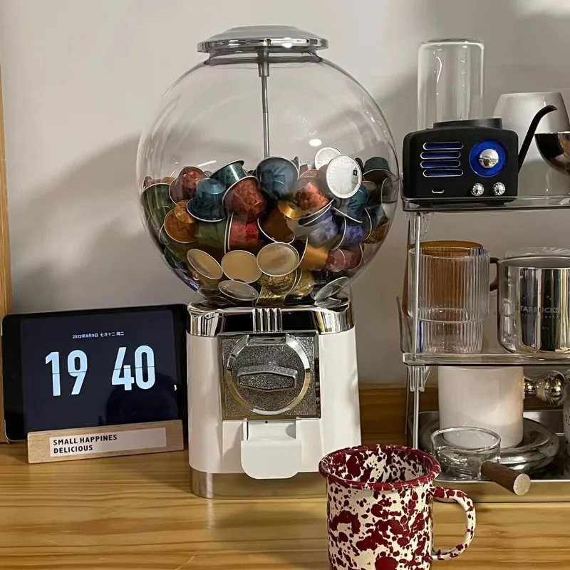 Capsule Coffee Gashapon Dispenser Storage Holder