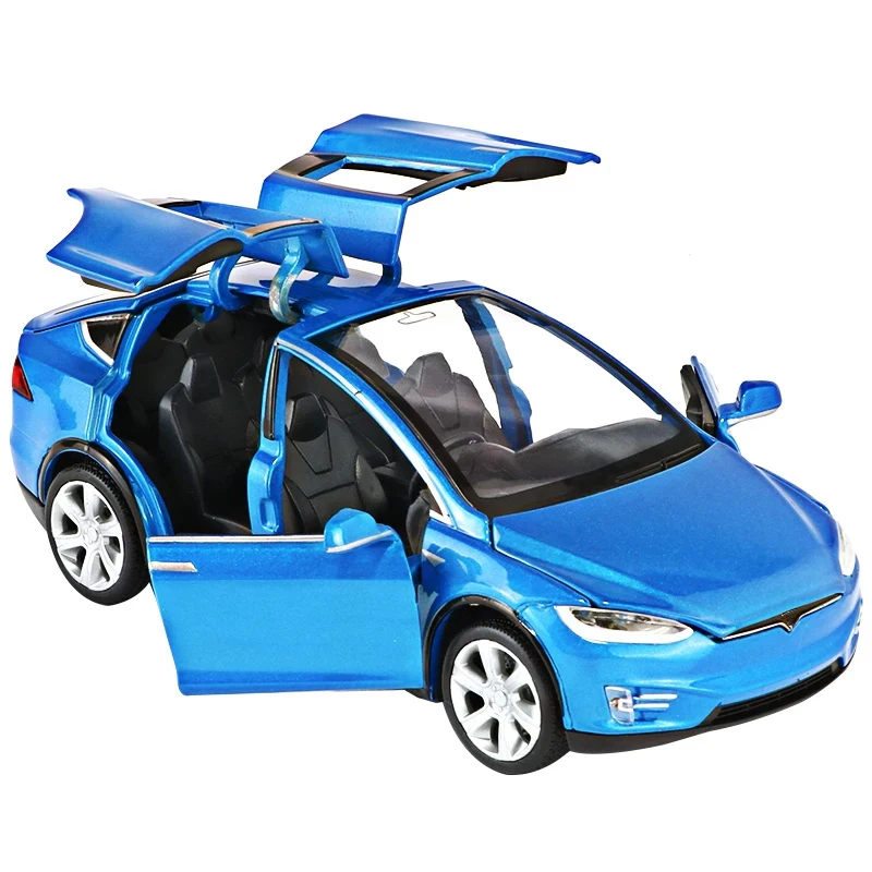 1:32 Simulation MODEL X Alloy Car Model Diecasts & Toy Vehicles Decoration Sound Light Kid Toys For Children Christmas Gifts Boy