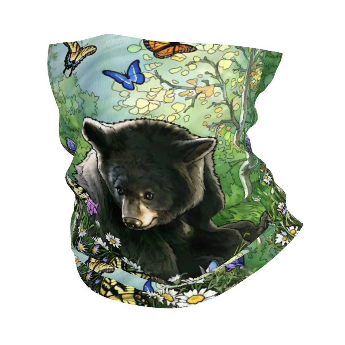 Raccoon Scarf Neckerchief Neck Face Mask Polyester