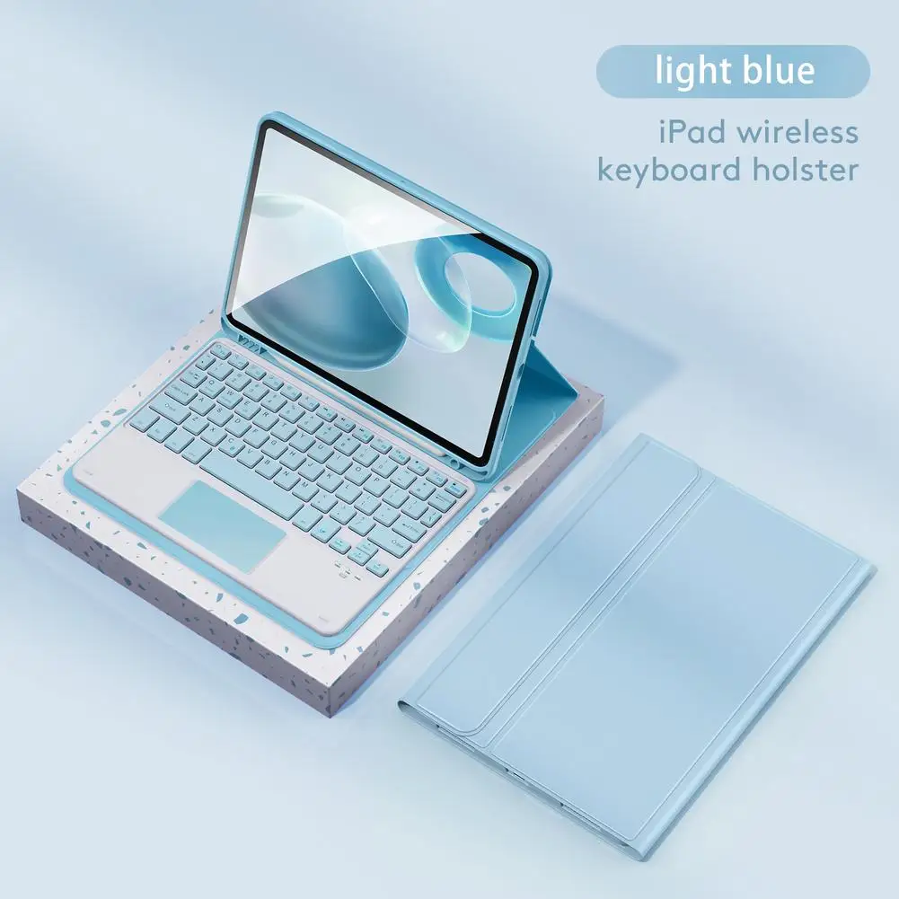 Bluetooth-compatible Keyboard With Protective Leather Case Set Compatible For pad Pro11 Air5 10.9 Inch 11 Inch
