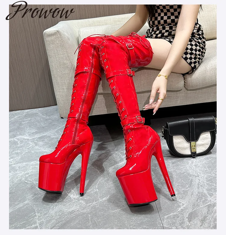 

Модные сапоги выше колена для ночного клуба на высоком каблуке, женская обувь Zapatos Mujer