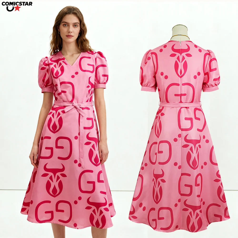 

Lulu Cosplay Costume Pink Dress Set Fox Rabbit Zoo 2 Movie Girls Disguise Women Adult Roleplay Halloween Carnival Outfits Suits