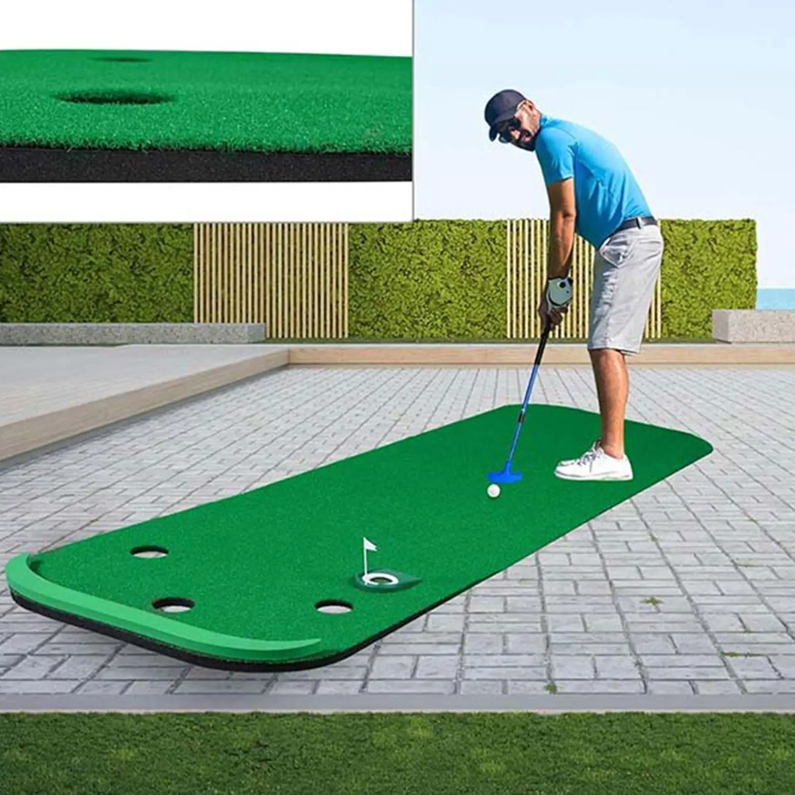 

Golf Putting Mat Training Equipment Improve Putting Accuracy Backyard Putting Golf Mat Golf Practice Mat for Golfers