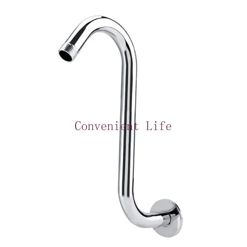 

L1EE Practical Create Spacious Shower with Chromes Goosenecks Extension Arm Bathroom Accessory for Wall Mounted Head