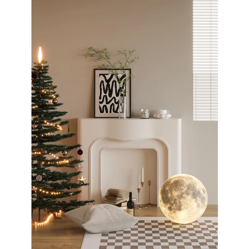 Simple design stylish wall side fireplace cabinet ins fireplace side cabinet, living room bedroom atmosphere furniture cabinet