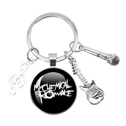 Rock Band My Chemical Romance Music Band Pattern Glass Dome Cabochon Keychains Music Accessories Artist Jewelry Fans Gift