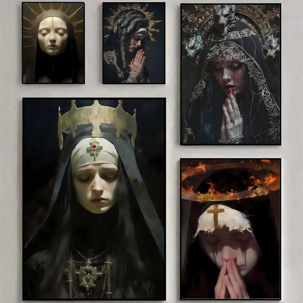 Weeping Nun Quick Room Makeover Gift For Gamers Desk Setup Accessories Poster